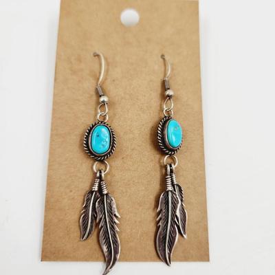 METAL NATIVE STYLE FEATHERED EARRINGS