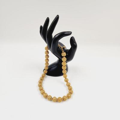 MONET GOLD TONED FILEGREE BEAD NECKLACE