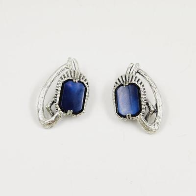 SELINE VINTAGE CLIP ON SILVER TONED EARRINGS