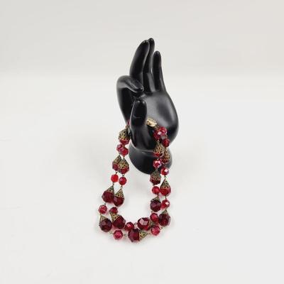 VINTAGE RED ANTIQUED FINISH CHOKER