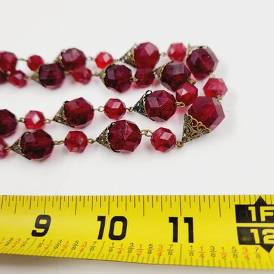 VINTAGE RED ANTIQUED FINISH CHOKER