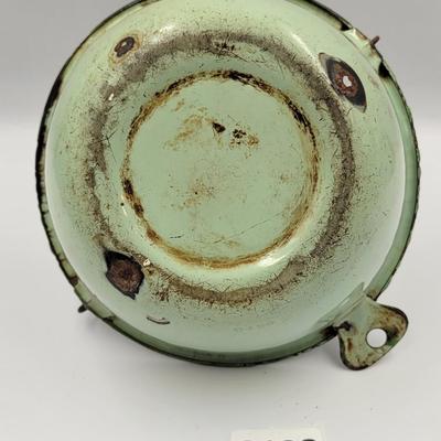 Vintage Green Enameled Pail