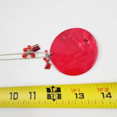 .925 CHAIN WITH PAINTED MOTHER OF PEARL PENDANT