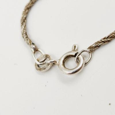 .925 CHAIN WITH PAINTED MOTHER OF PEARL PENDANT