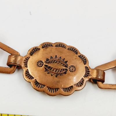 DETAILED COPPER METAL NECKLACE