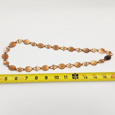 DETAILED COPPER METAL NECKLACE