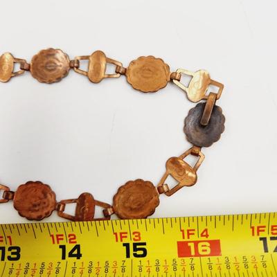 DETAILED COPPER METAL NECKLACE