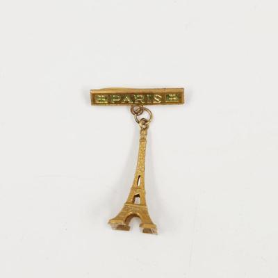 VINTAGE GOLD TONED PARIS EFFEL TOWER PIN