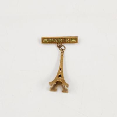 VINTAGE GOLD TONED PARIS EFFEL TOWER PIN