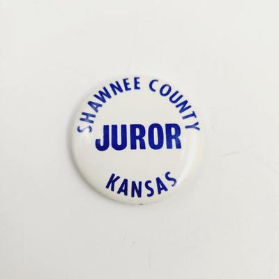 VINTAGE SHAWNEE COUNTY JUROR PIN