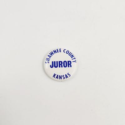 VINTAGE SHAWNEE COUNTY JUROR PIN