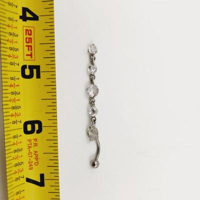 ICING 14 G JEWELED BELLY RING