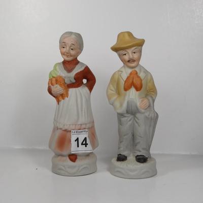 Elderly Couple Figurines