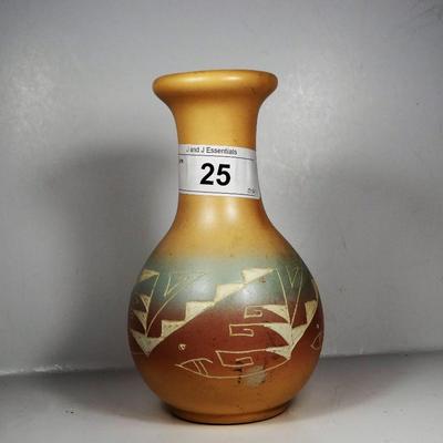 Native American Pottery Signed Vase