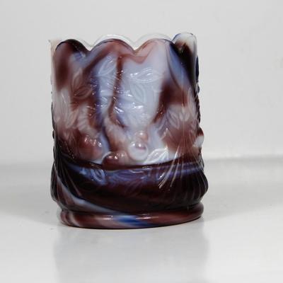 Purple Akro Agate Toothpick Holder