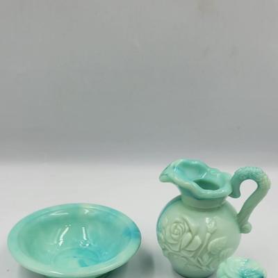 Vintage AVON Glass Pitcher and Basin