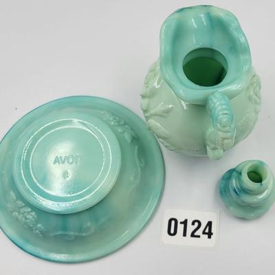 Vintage AVON Glass Pitcher and Basin