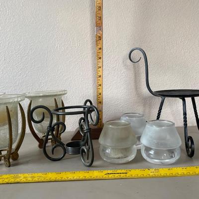 Assortment of candleholders