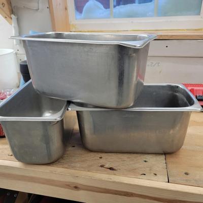 3-6" 1/3 Stainless steel Pans