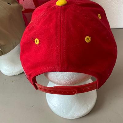 And assortment of five baseball caps