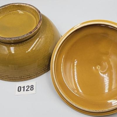 Yellow / Orange Ceramic Serving Bowl