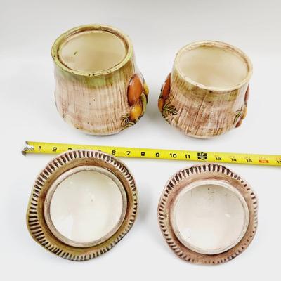VINTAGE MUSHROOM CANNISTERS 2 PC - SEE DESCRIPTION