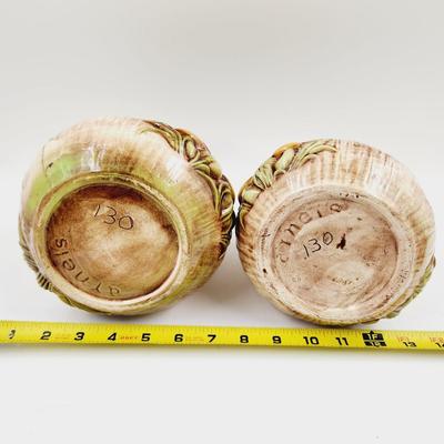 VINTAGE MUSHROOM CANNISTERS 2 PC - SEE DESCRIPTION