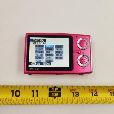 HOT PINK FUJI Z20 FILM CAMERA W/ CHARGER & GOOD BATTERY