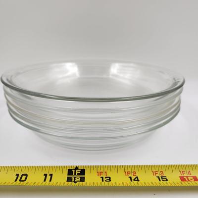 5 CLEAR PYREX PIE PLATES