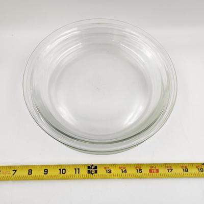 5 CLEAR PYREX PIE PLATES