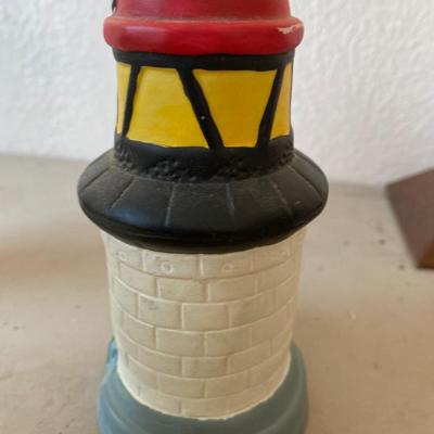 Collection of five porcelain lighthouses