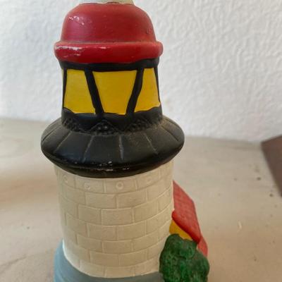 Collection of five porcelain lighthouses