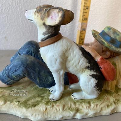 Norman Rockwellâ€™s four seasons illustrations for 1958 spring adventures first edition figurine