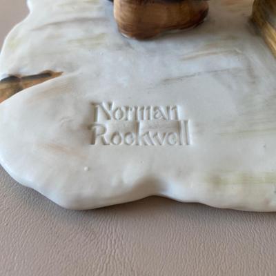 Norman Rockwell porcelain boy meets dog figurine
