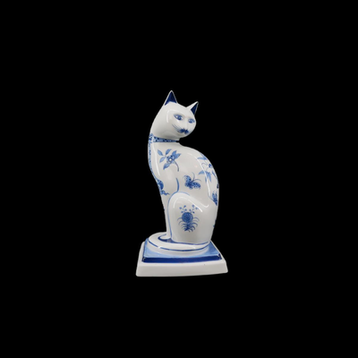 Vintage Hand Painted Cat Statuette