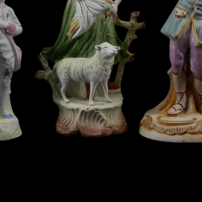 (5 pcs) Vintage Victorian Style Porcelain Figurines