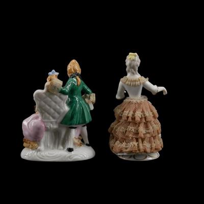 (5 pcs) Vintage Victorian Style Porcelain Figurines