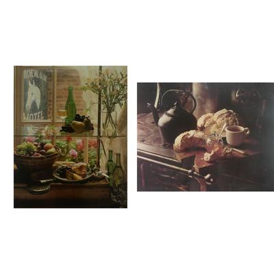 "Soda Bread and Jelly" and "Brunch at the Inn" Framed Lithographs by Alan Krosnick