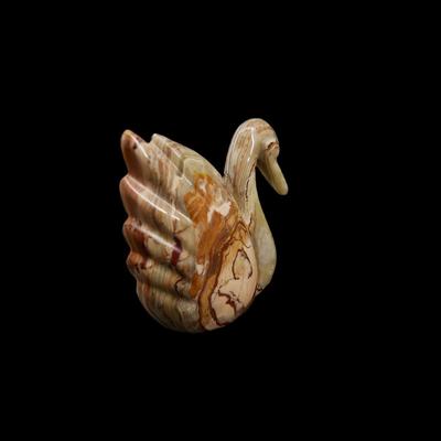 Green Onyx Stone Swan