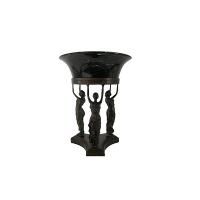 Pedestal of Women Holding Granite Bowl