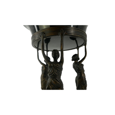 Pedestal of Women Holding Granite Bowl