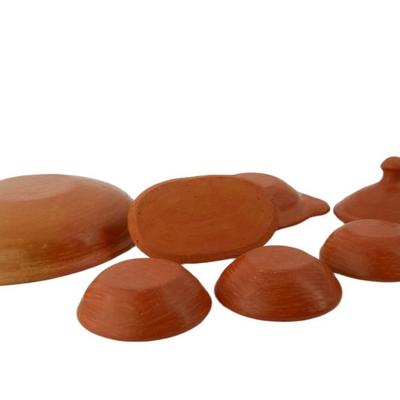 (6 pcs) Primitive Style Clay Dishware