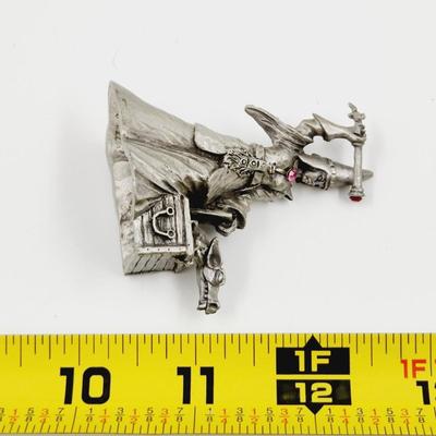 FANTASTIC 1983 FINE PEWTER WIZARD & DRAGON COLLECTABLE