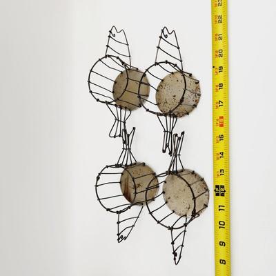 CUTE 4 PC WIRED FISH BASKET BUNDLE