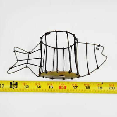 CUTE 4 PC WIRED FISH BASKET BUNDLE
