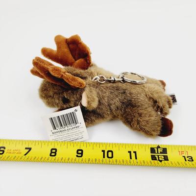 CUTE SORORAN STUFFED MOOSE KEY CHAIN
