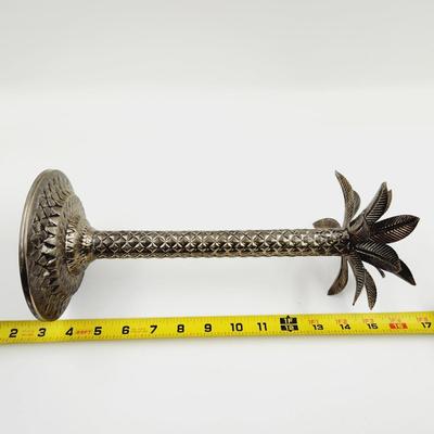 SILVER SMITH STUDIO PALM TREE CANDLE HOLDERS