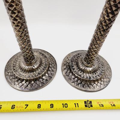 SILVER SMITH STUDIO PALM TREE CANDLE HOLDERS