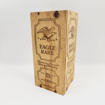 WOODEN EAGLE RARE WHISKEY BOX