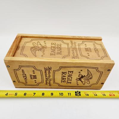 WOODEN EAGLE RARE WHISKEY BOX